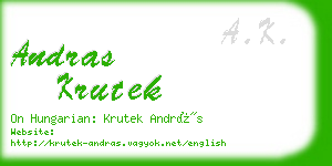 andras krutek business card